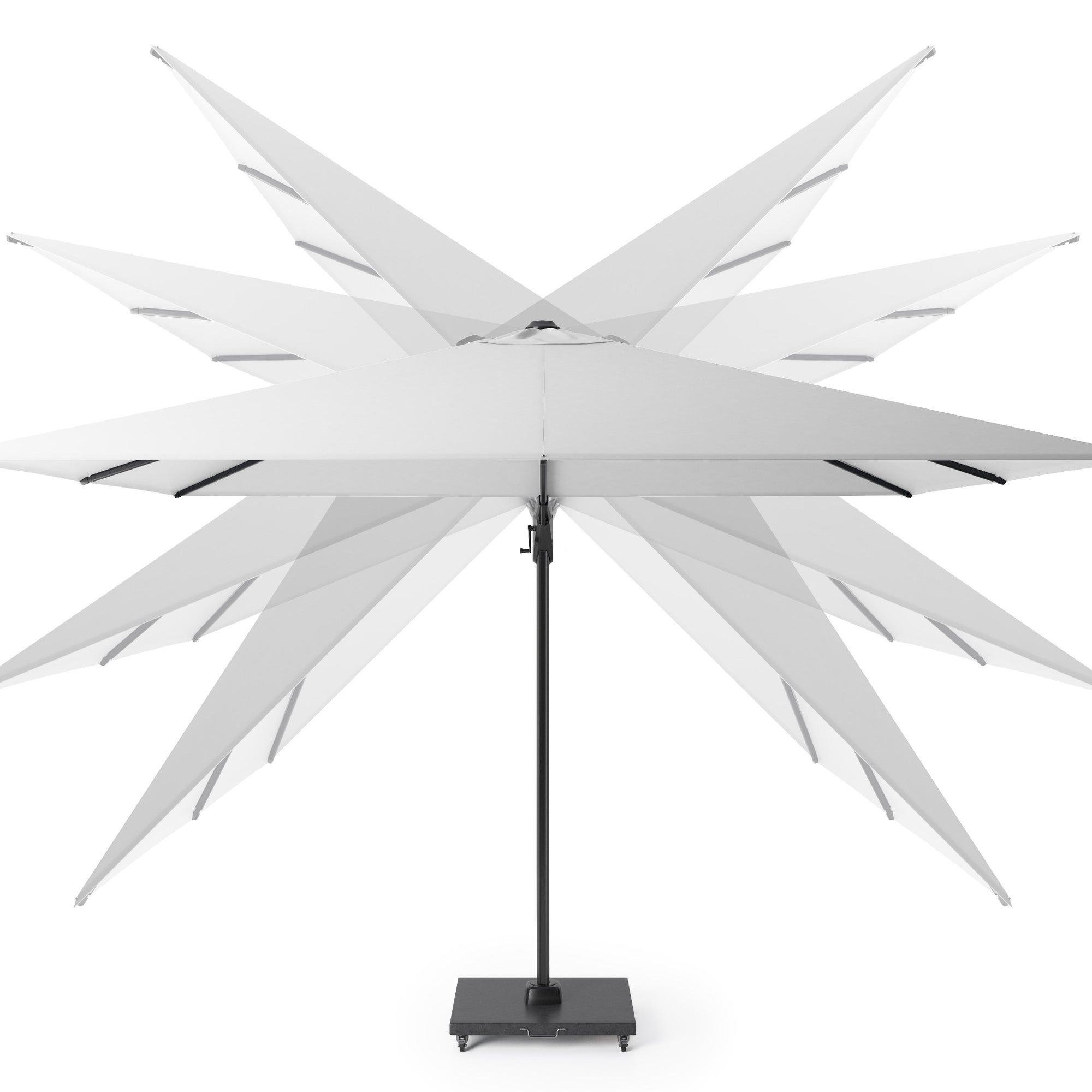 Platinum Glow 3m Square Parasol