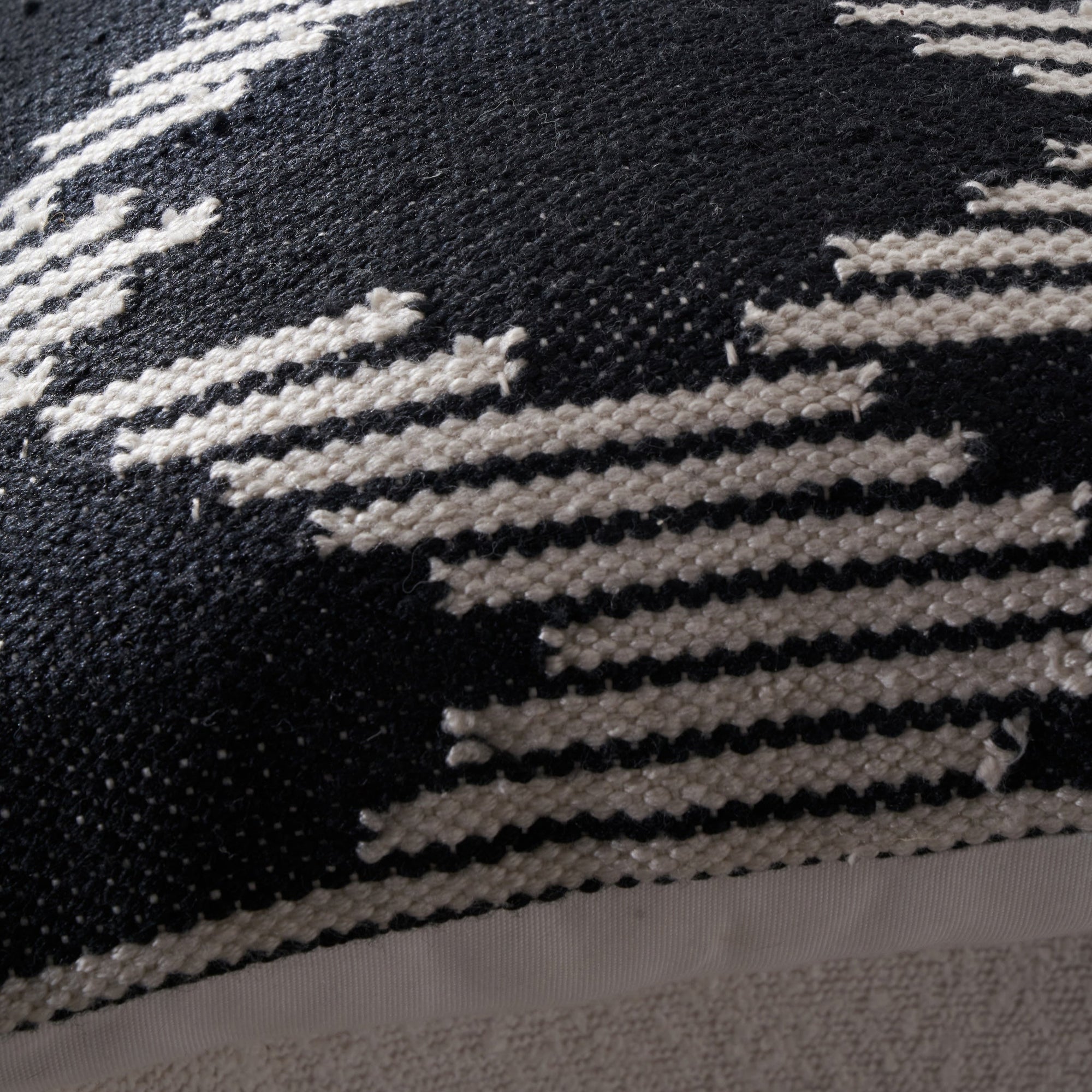 Outdoor Black and White Chevron Design Scatter Cushion