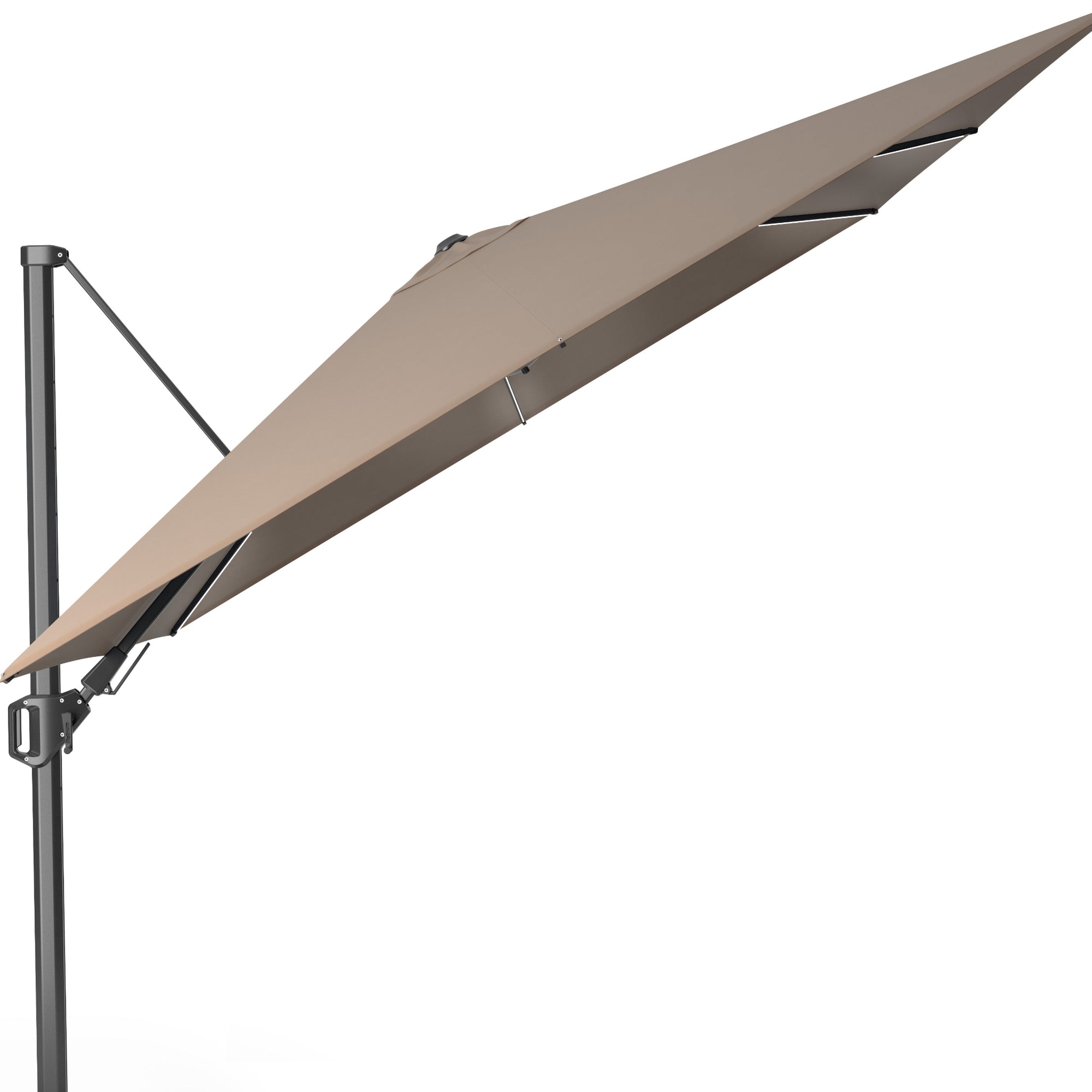Platinum Glow 3m Square Parasol - Premium