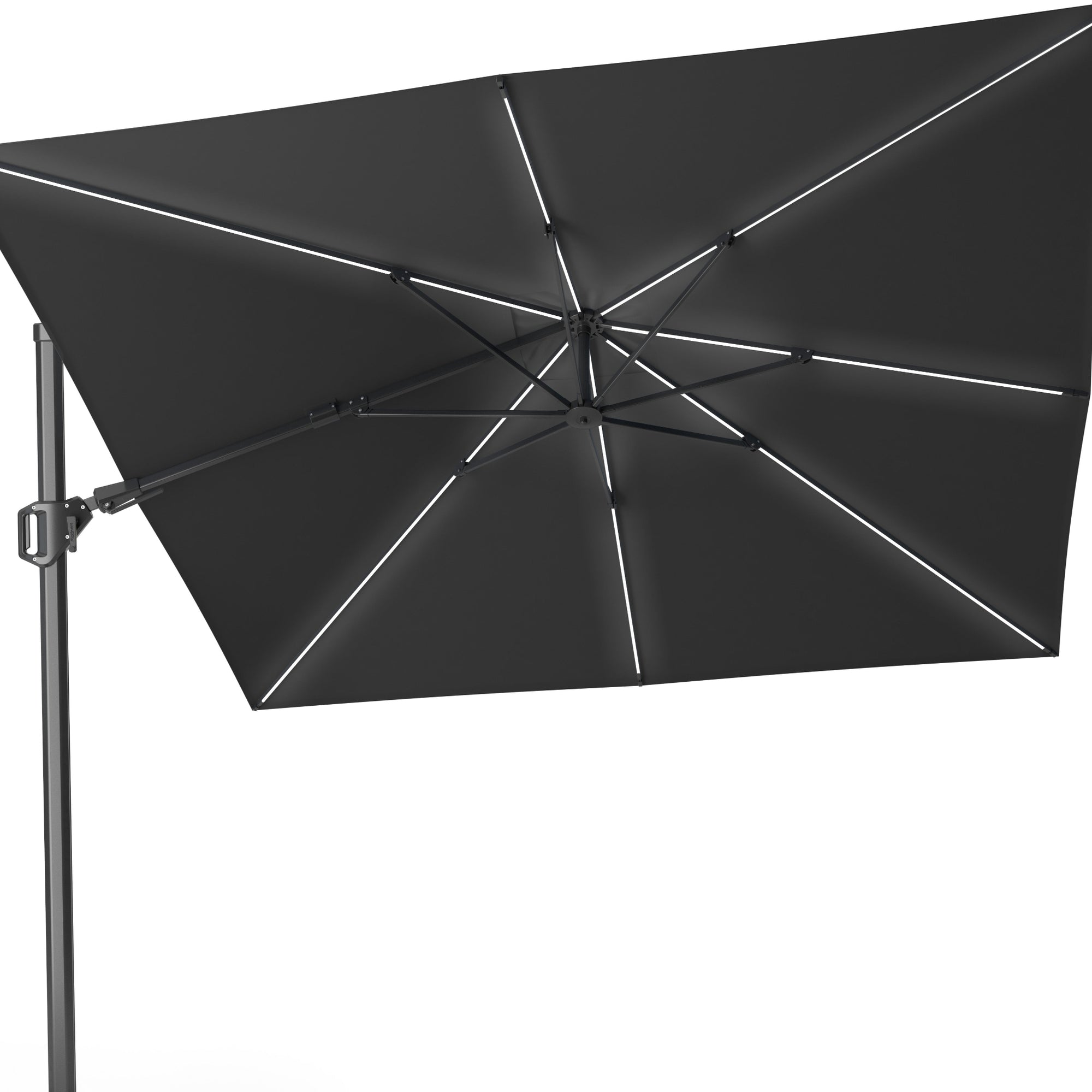 Platinum Glow 3m Square Parasol - Premium