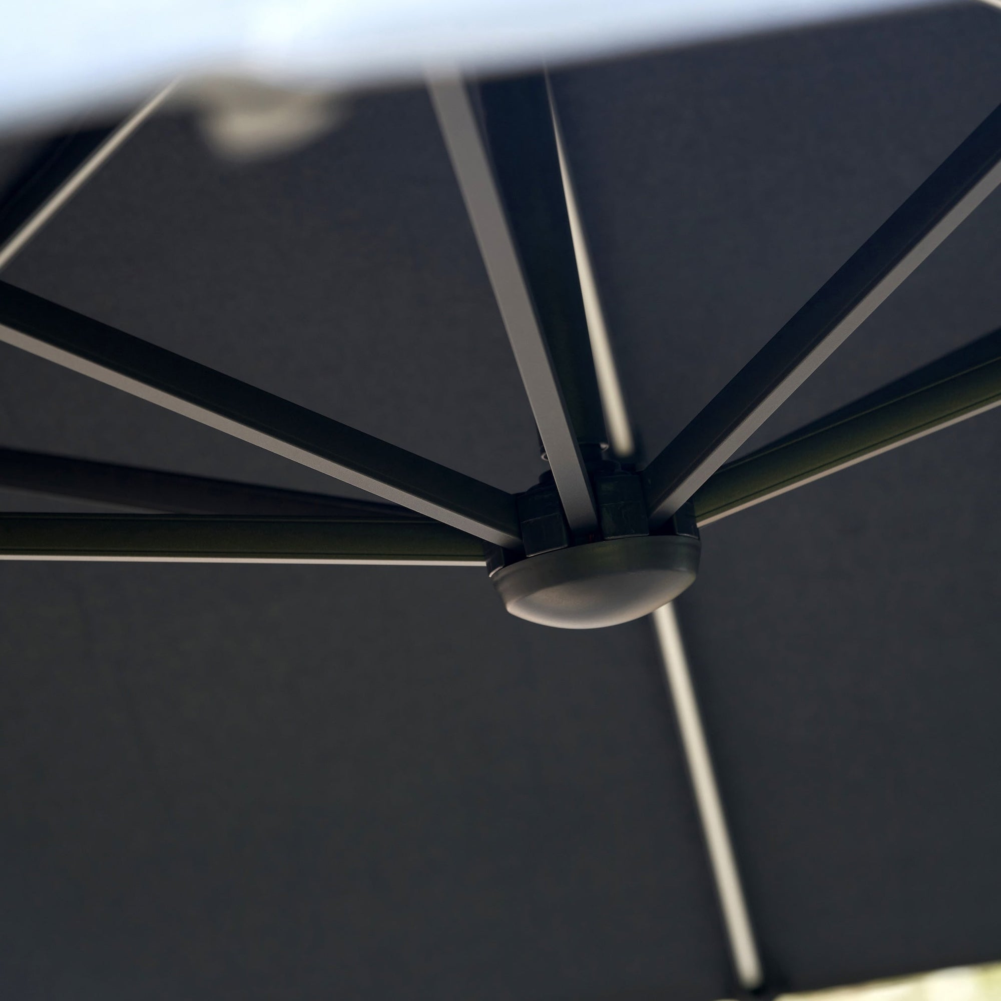 Platinum Glow 3m Square Parasol - Premium