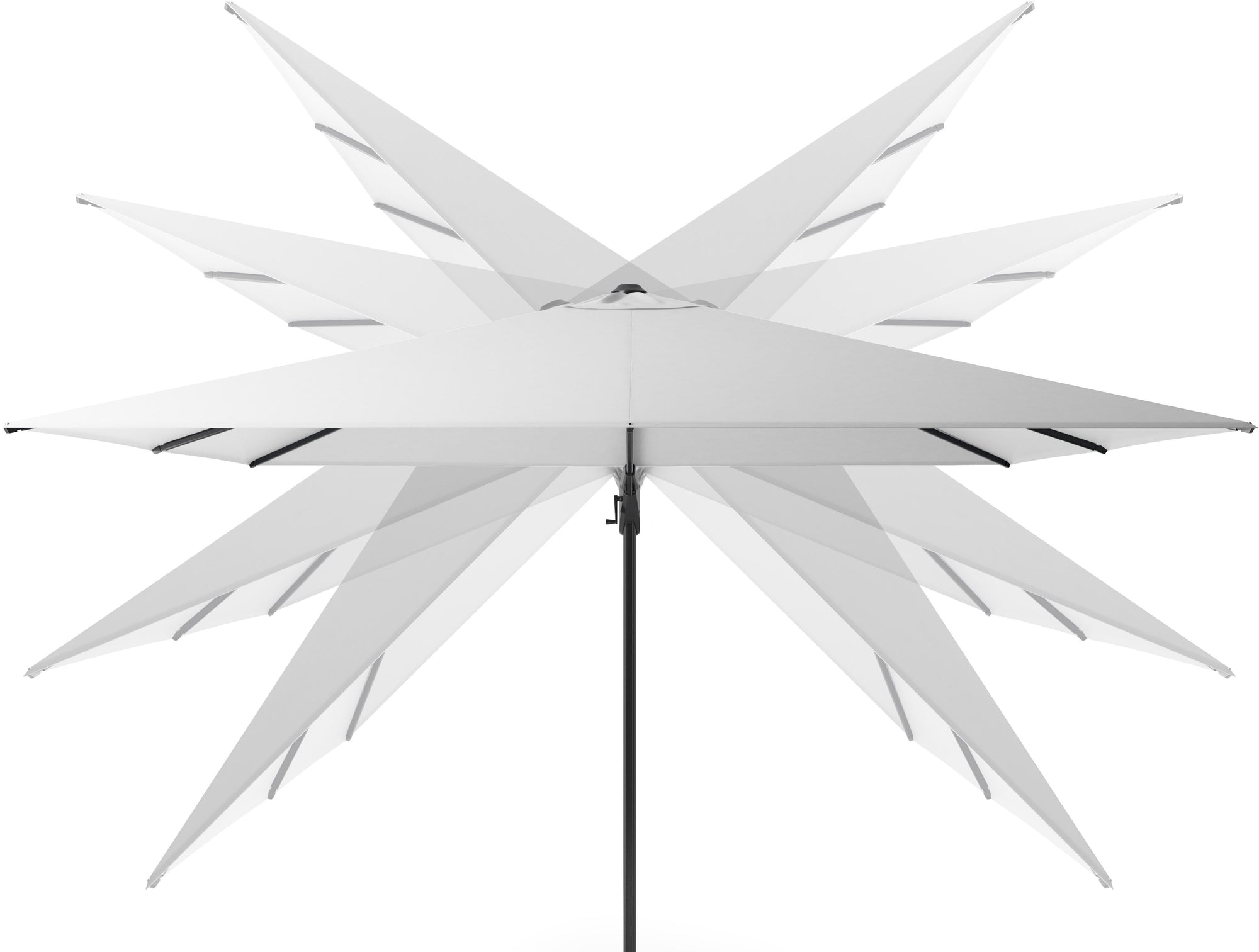 Platinum Glow 3m Square Parasol - Premium