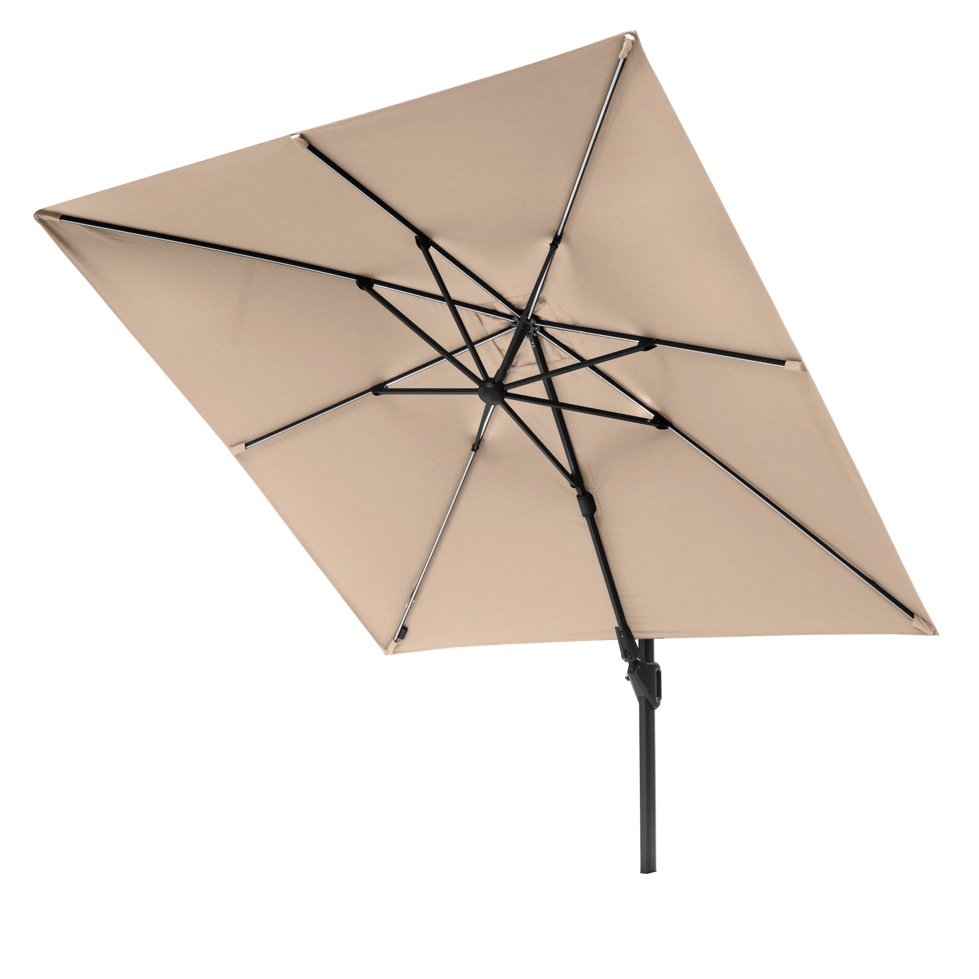 Platinum Glow 3m Square Parasol