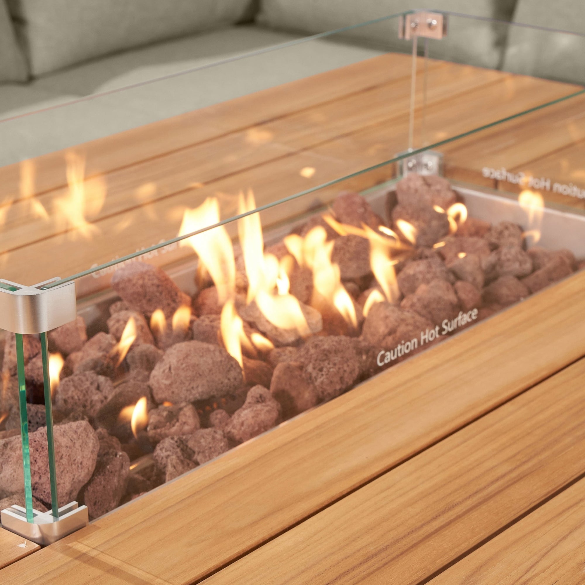 Stockholm Outdoor Seating Set with Fire Pit Table