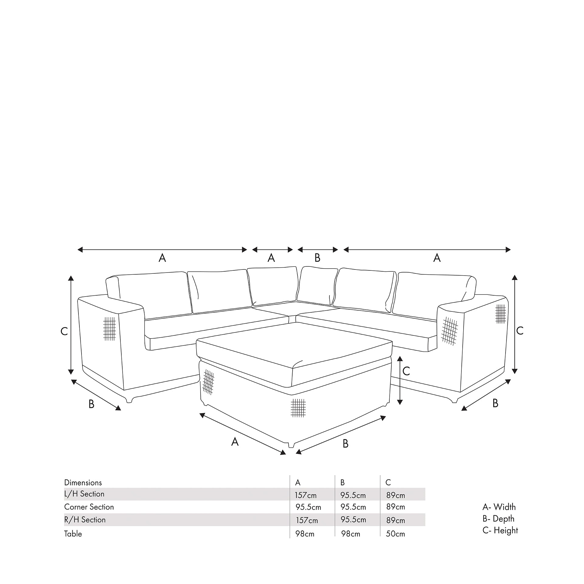 Portofino Outdoor Corner Seating Set