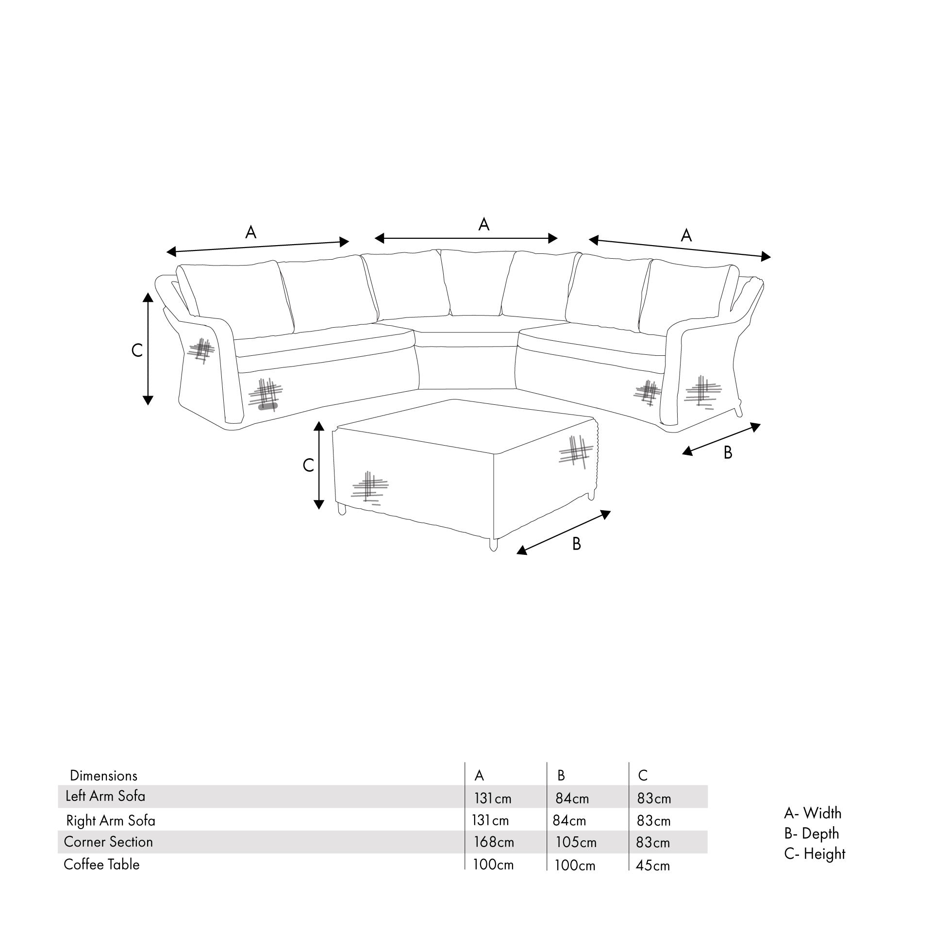 Barakaldo Outdoor Corner Seating Set