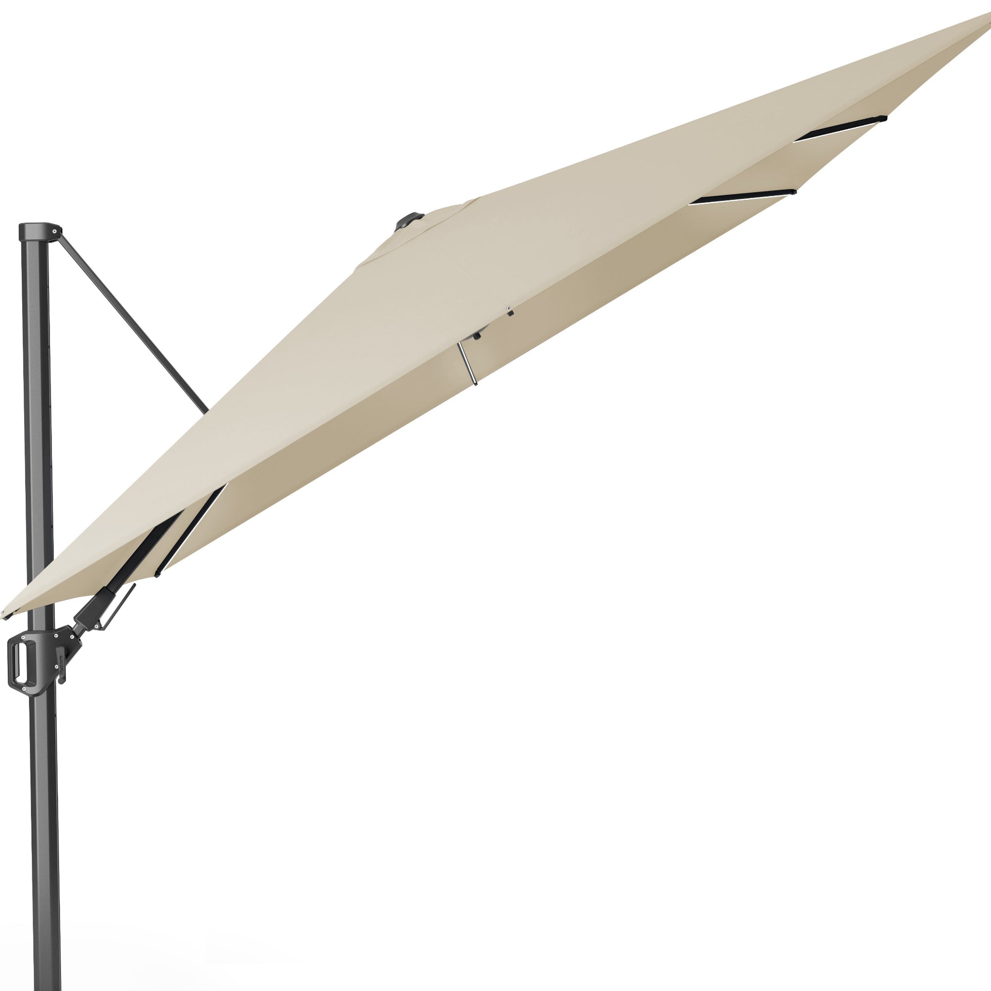 Platinum Glow 3m Square Parasol - Premium