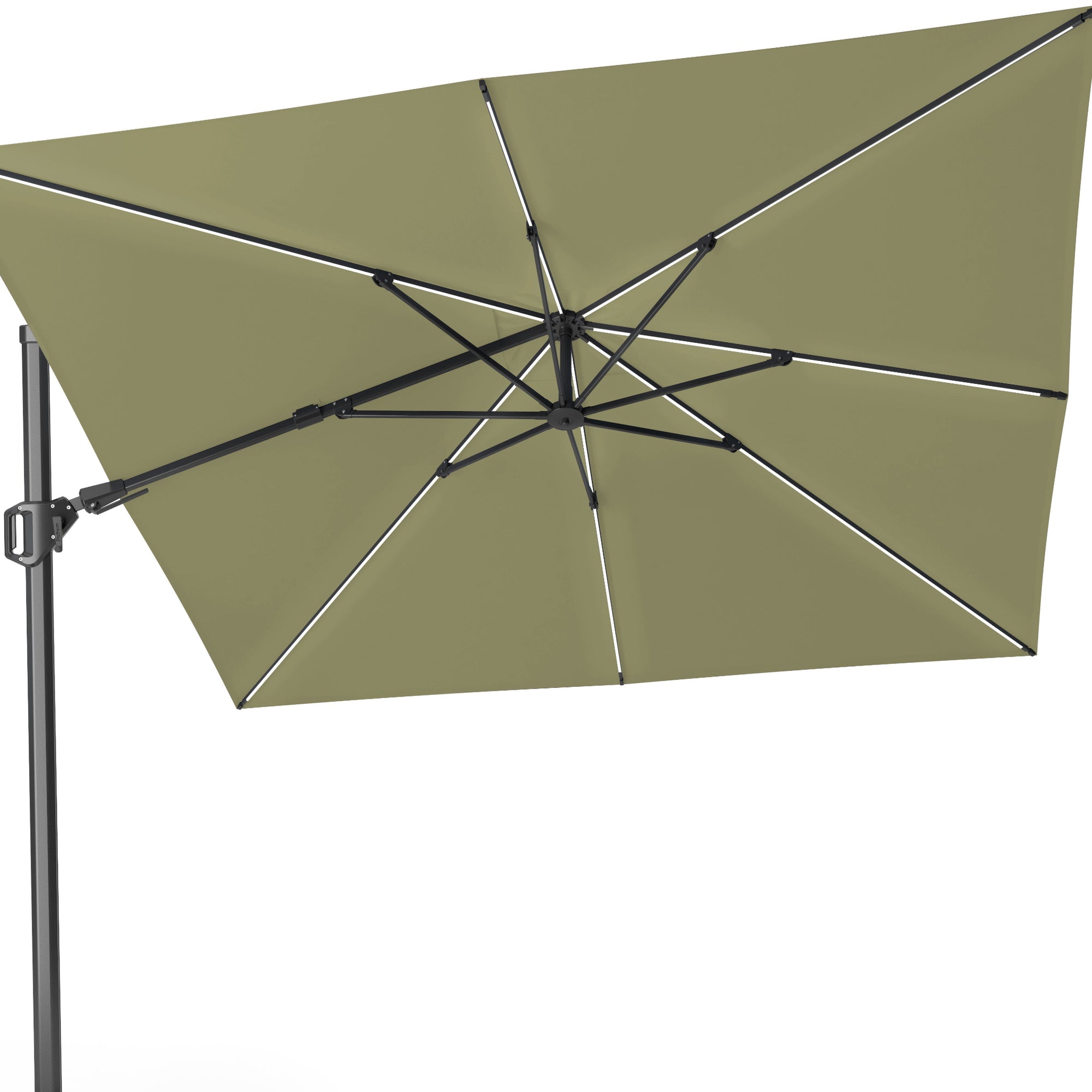 Platinum Glow 3m Square Parasol - Premium
