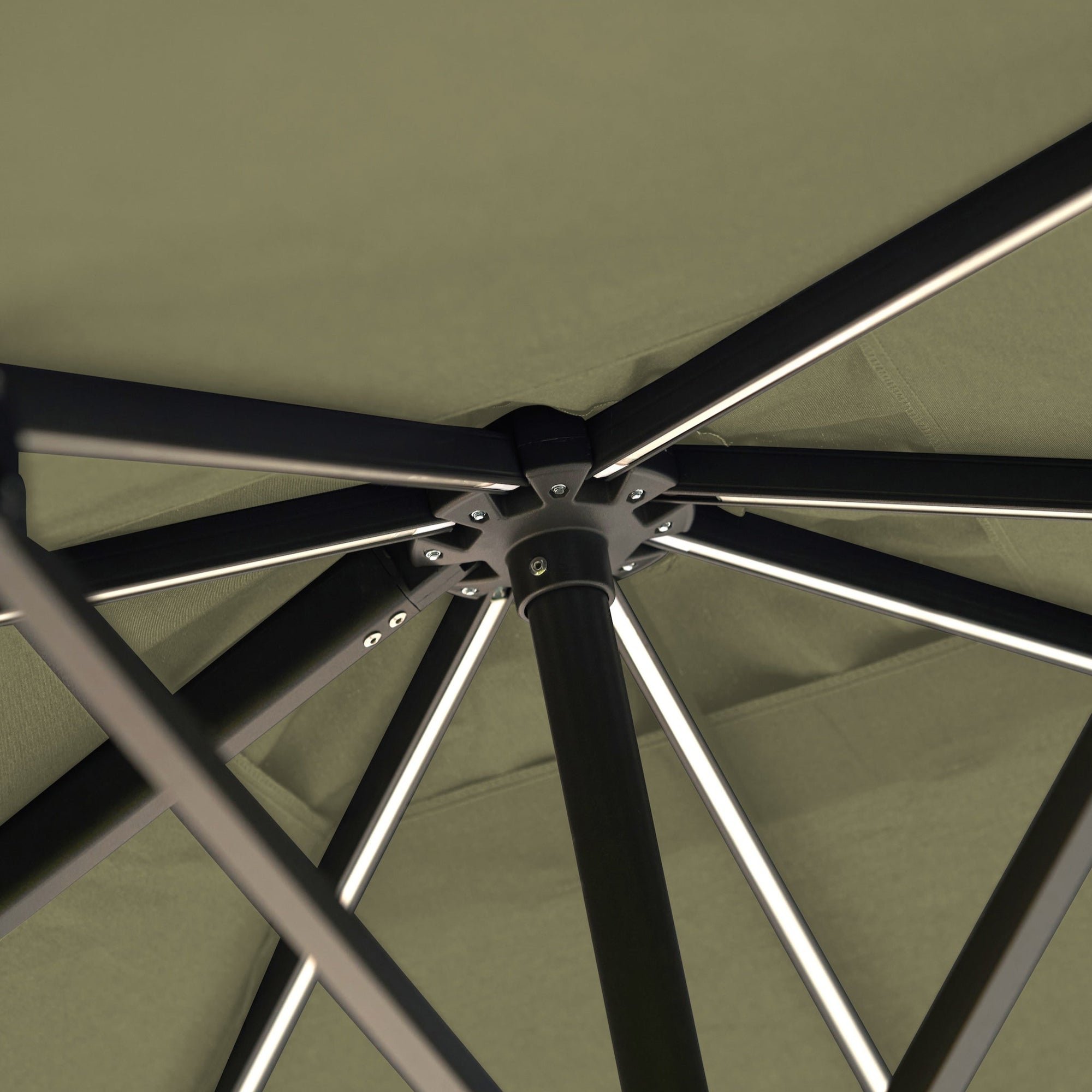 Platinum Glow 3m Square Parasol - Premium