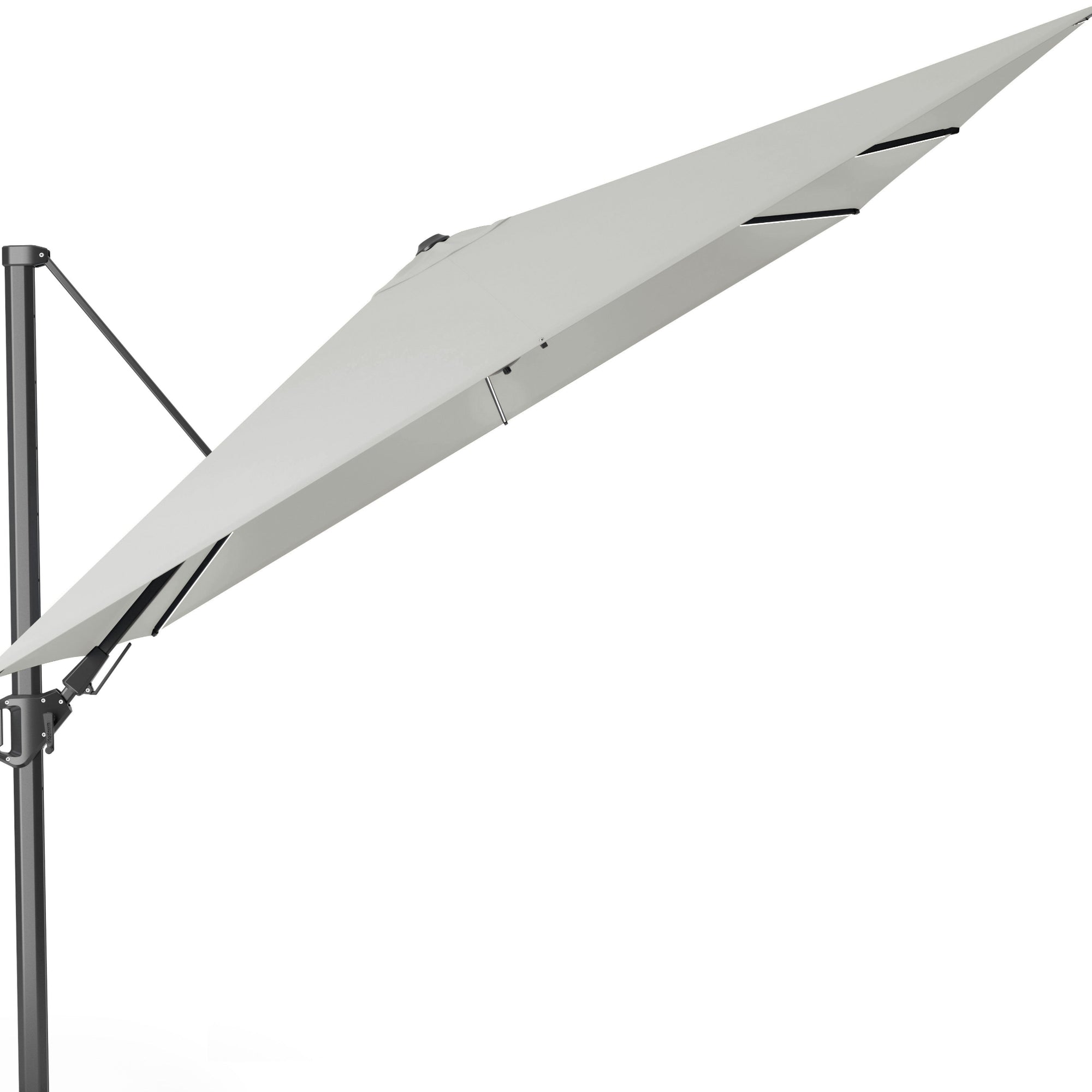 Platinum Glow 3m Square Parasol - Premium